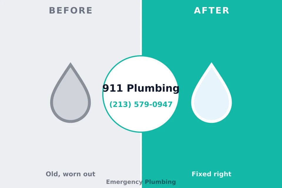 Before and after: plumbing repair Elkhart, KS